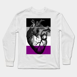 Asexual Pride Anatomic Heart Long Sleeve T-Shirt